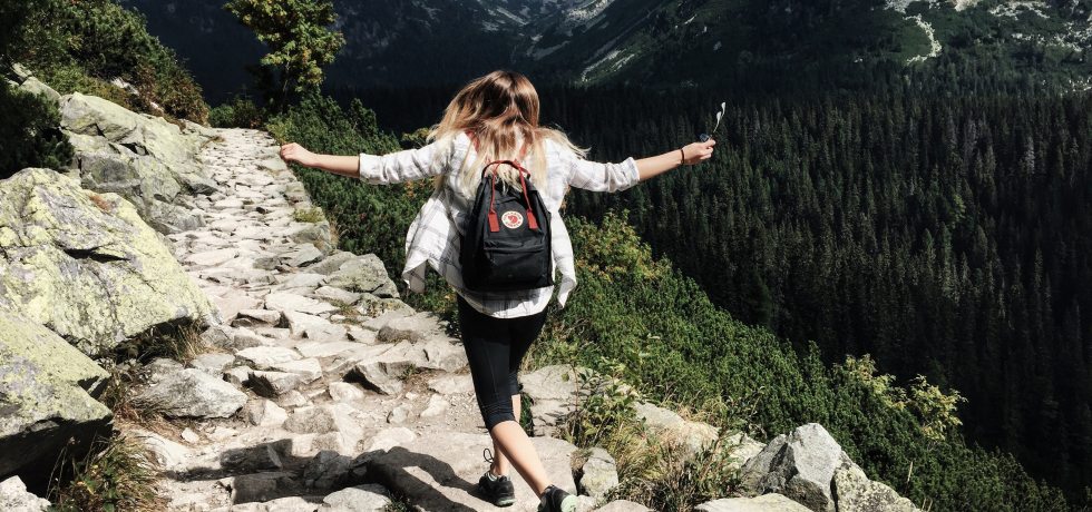 girl hiking